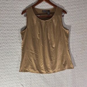 Chico's Gold Sleeveless Satin Blouse